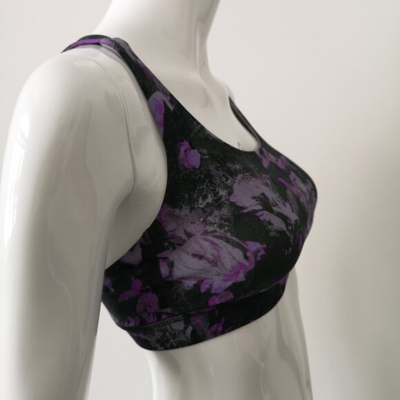 NWT LULULEMON FSFM Purple Black Luxtreme Fabric B/C Cup All Sport Energy Bra 8 - Picture 3 of 7